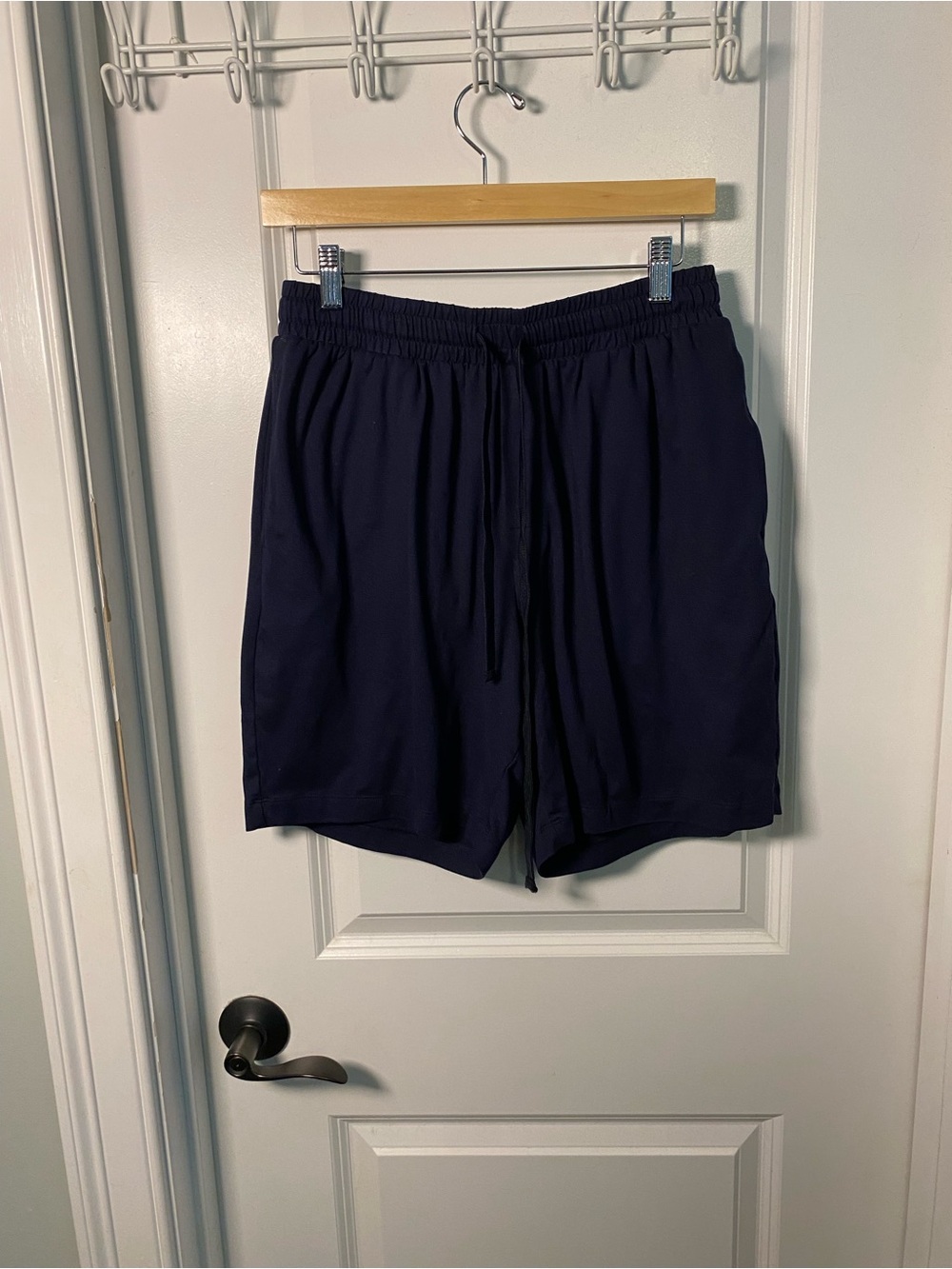 Skims Navy Drawcord Jersey Lounge Shorts